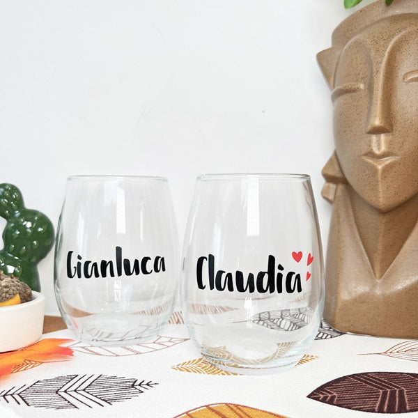 Bicchiere acqua à Vin Personalizzato